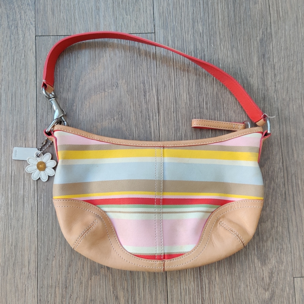 Coach Multicolored Stripe Daisy Soho Hobo Bag